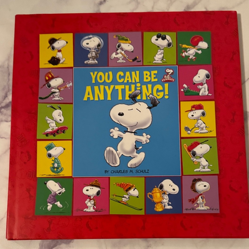 Peanuts Snoopy 'You Can Be Anything' Book Charles Schulz hardcover DJ Like New